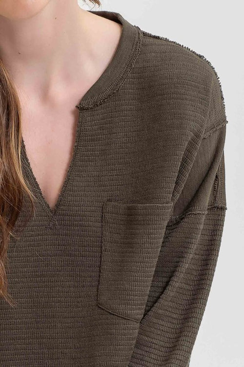 Salish Soft Touch Notch Neck Top