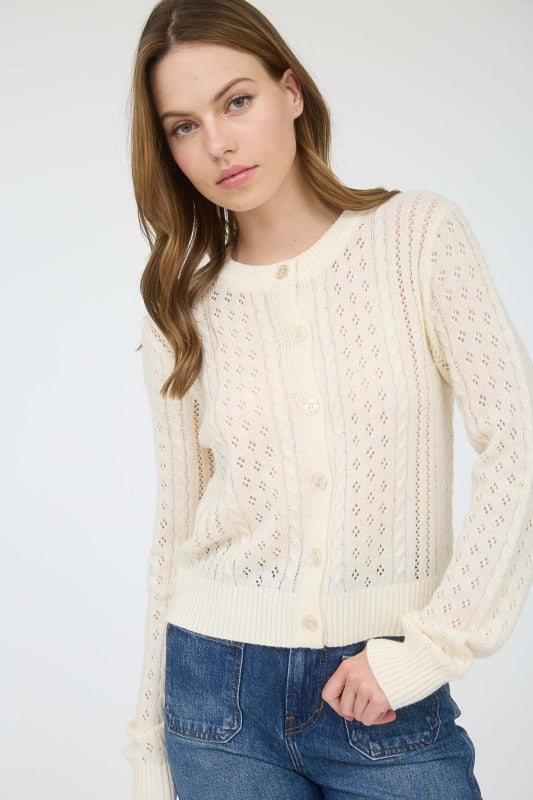 Caren Pointelle Cardigan