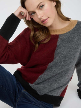 Tia Blocked Sweater
