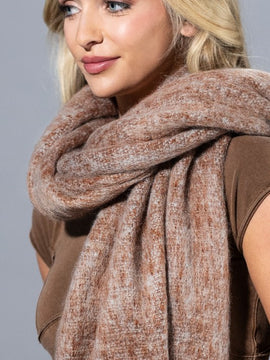Marled Brushed Fringe Scarf