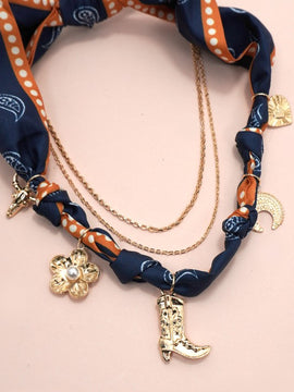 Giddy Up Scarf Necklace