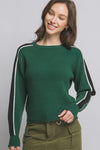 Devon Stripe Sleeve Sweater