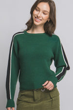 Devon Stripe Sleeve Sweater