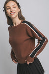 Devon Stripe Sleeve Sweater