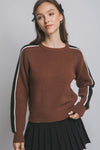 Devon Stripe Sleeve Sweater