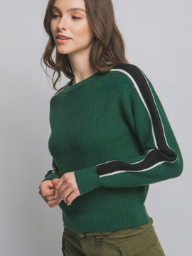 Devon Stripe Sleeve Sweater