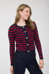 Stacey Striped Cardigan Top