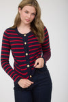 Stacey Striped Cardigan Top