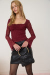 Salinas Lace Velvet Top