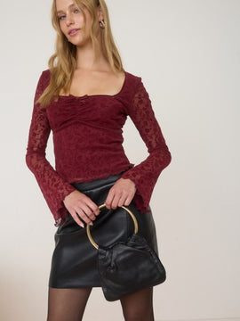 Salinas Lace Velvet Top