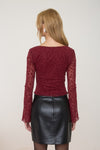 Salinas Lace Velvet Top