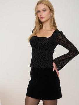 Salinas Lace Velvet Top