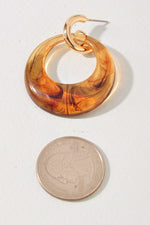 Amber Puffy Dangle Earrings