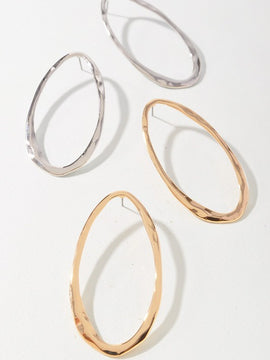 Modern Open Drop Earrings