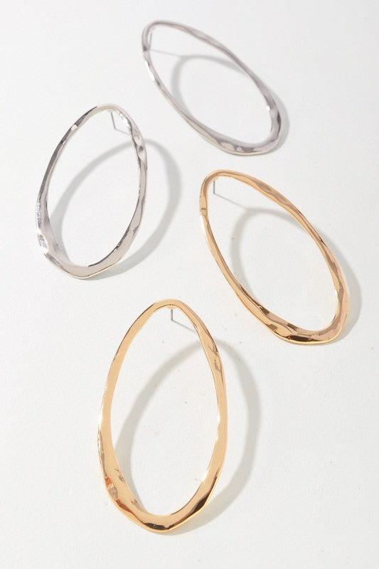 Modern Open Drop Earrings