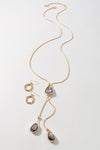 Triple Stone Y Necklace
