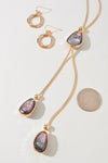 Triple Stone Y Necklace