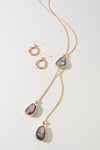 Triple Stone Y Necklace