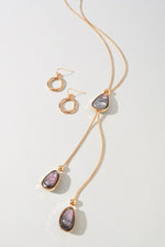 Triple Stone Y Necklace