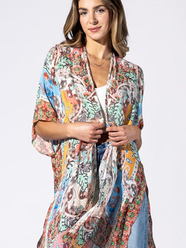 Botanical Mosaic Kimono