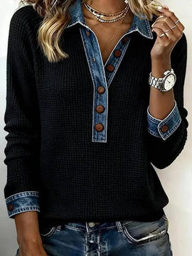 Mitzy Denim Collared Sweater