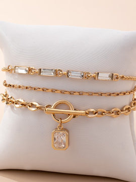 Baguette Crystals & Toggle Clasp