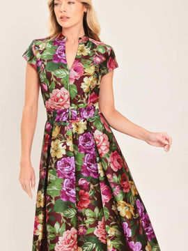 Eliza Jacquard Floral Dress