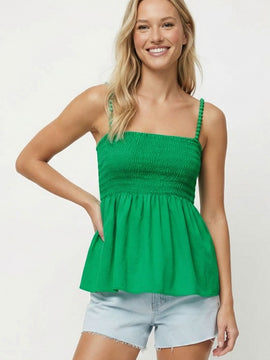 Eliza Pom Smocked Top