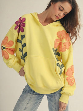Bloom Patch Oversized Hoodie
