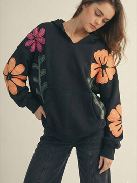 Bloom Patch Oversized Hoodie