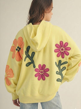 Bloom Patch Oversized Hoodie