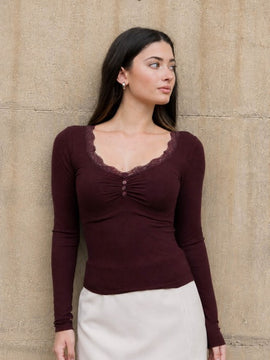 Ainsley Lace Trim Top