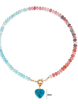 Lara Semi Precious Pendant Necklace