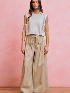 Sawyer Pintuck Wide Leg Pants