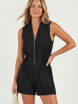 Sanders Zip Front Romper