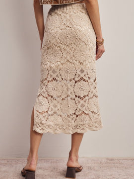 Sierra Crochet Midi Skirt