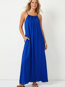 Belinda Beaded Halter Dress