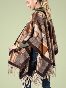 Runa Plaid Cape