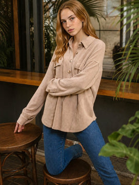 Sondra Drapey Button Down Shirt