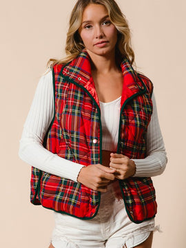 Marilyn Plaid Vest