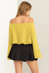 Cherlyn Textured Off Shoulder Top