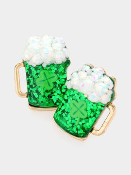 St Patricks Day Mug Earrings