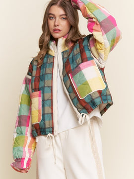 Damo Plaid Quilted Jacket
