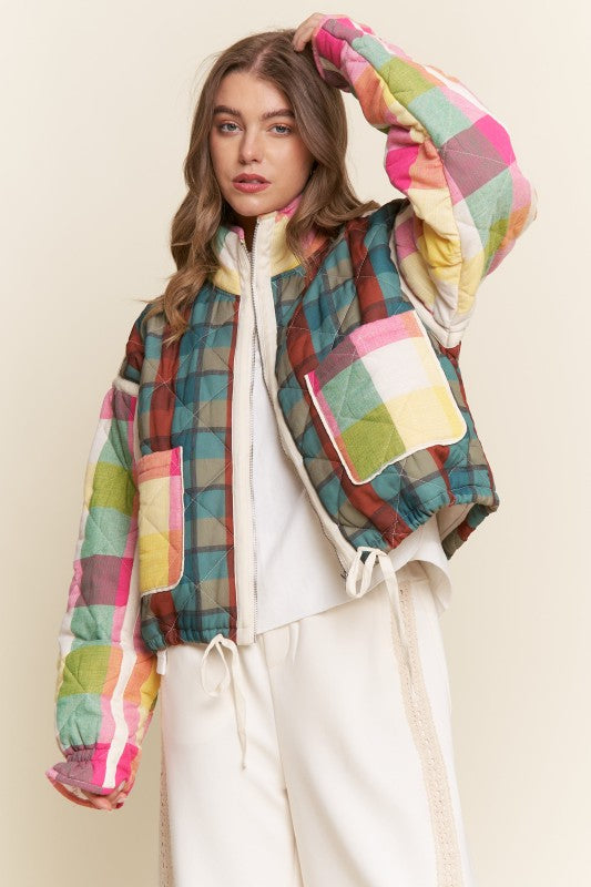 Damo Plaid Quilted Jacket