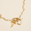 Embrace Charm Necklace with Clover and Pearl
