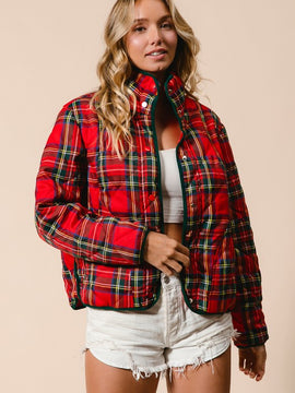 Shaya Plaid Quilted Jacket