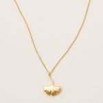 Ginko Leaf Gold Plated Necklace
