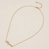 Mama Script Necklace 18K