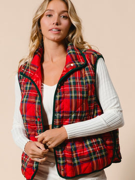 Marilyn Plaid Vest