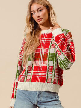 Nostalgic Plaid Sweater